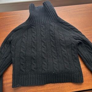Aritzia Black Cable Knit Sweater